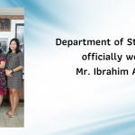 Department of Statistics were officially welcome Mr. Ibrahim Abdullahi